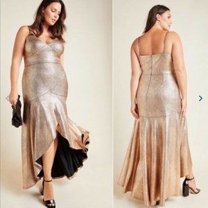 Anthropologie Vicky Metallic Maxi Dress by Hutch Plus Size 22W #Z381-20 NWT